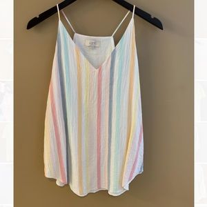 LOFT Outlet multi-colored striped tank top